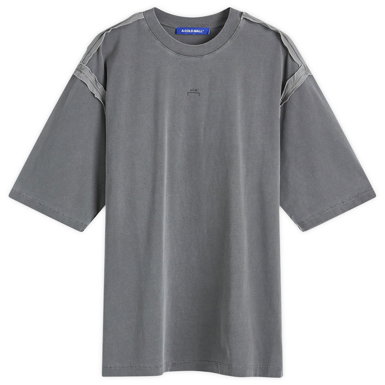 T-shirt A-COLD-WALL* Facade Logo T-Shirt Grå | ACWMTS195-BLK, 0