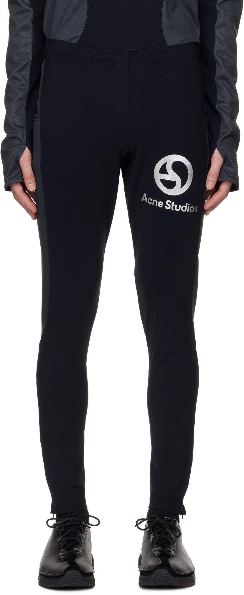 Leggings Acne Studios Logo Leggings Sort | BK0680-