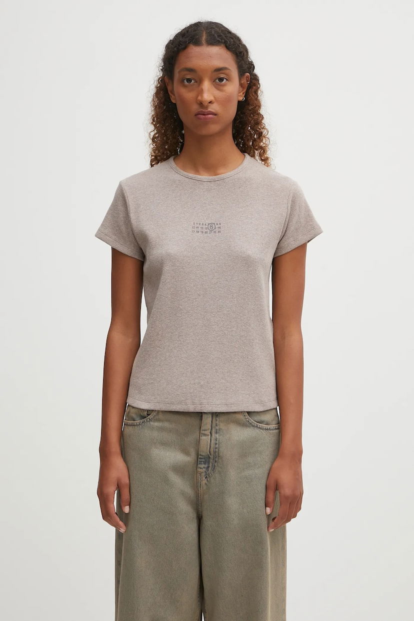 T-shirt Maison Margiela MM6 Maison Margiela Wool Blend T-Shirt Grå | S52GC0357.M20122.809