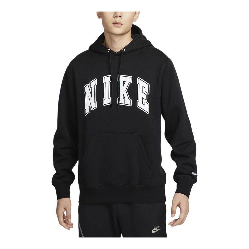 Sweatshirt Nike Club Graphic Hoodie Sort | FZ0872-010