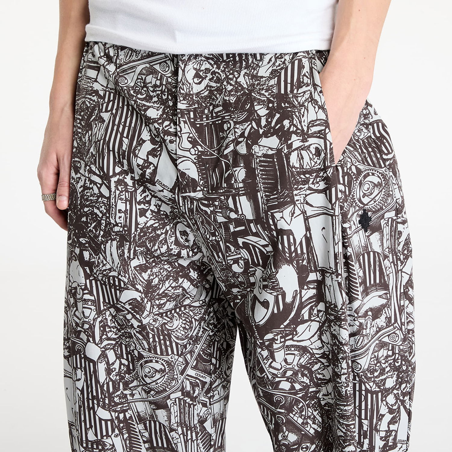 Cargo bukser Marcelo Burlon Marcelo Burlon AOP Mech Baggy Pajama Pants Flerfarvet | CMCA18FS25FAB0010706, 1