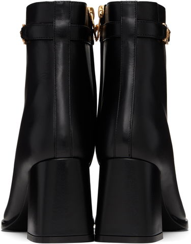 Sneakers og sko Versace Leather Ankle Boots With Medusa Accent Sort | 1015914_DVT2P, 1