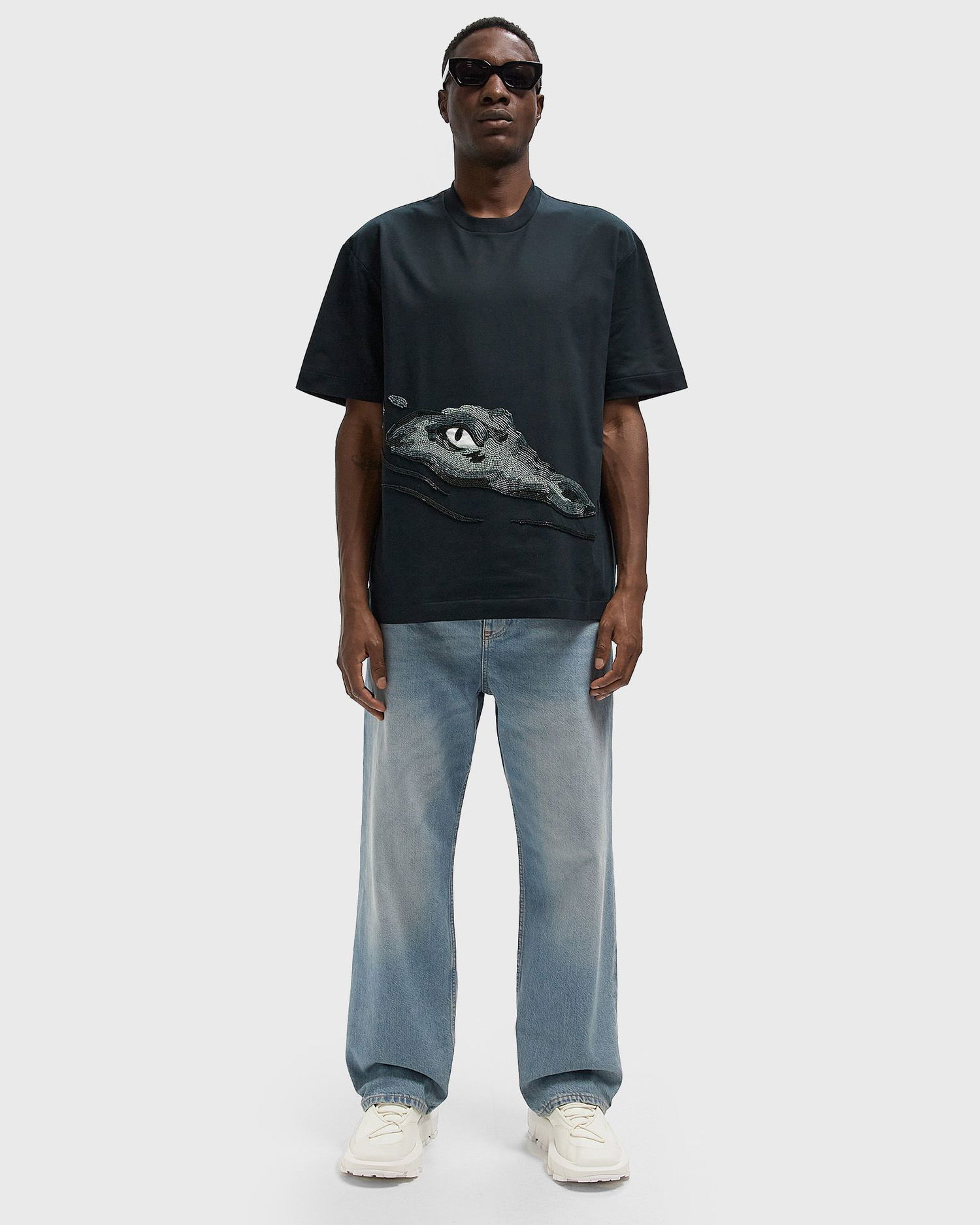 T-shirt Lacoste T-Shirt Embellished Beaded Crocodile Runaway Collection Sort | TH5052-1LI, 1