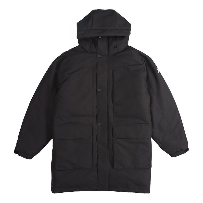Parka adidas Originals Outdoor Windproof Warm Hooded Down Parka Sort | GN9835