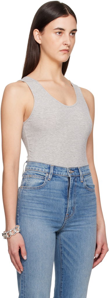 Tanktop Anine Bing Anine Bing Ginny Scoop Neck Sleeveless Bodysuit Grå | A-08-10672-GRM5, 1