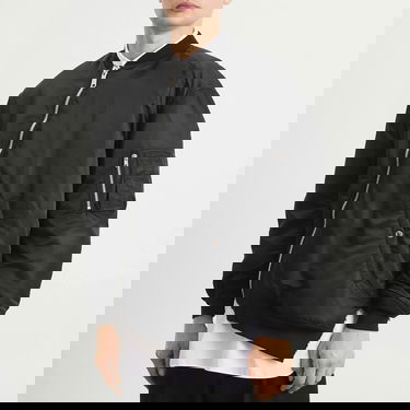 Bomberjakke Comme des Garçons Comme des Garçons BLACK Asymmetric Bomber Jacket Sort | 1P-J011-W25-1, 5