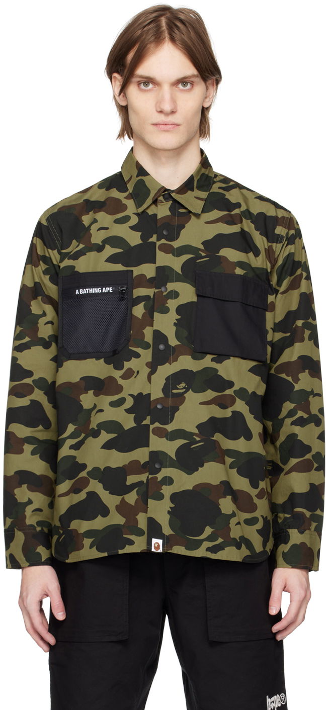Skjorte BAPE 1st Camo Shirt Grøn | 001SHI801004M, 0