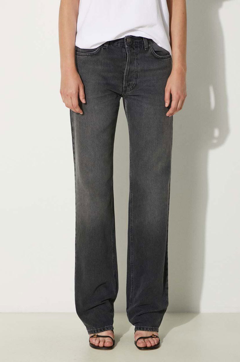 Jeans Fiorucci Straight Fit High Waist Jeans Sort | W01FPDJE075DN01DN05