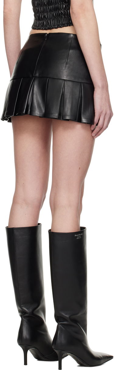 Nederdel MISBHV MISBHV School Faux-Leather Pleated Miniskirt Sort | 250W859, 2