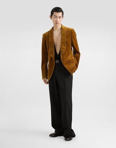 Jakke Dolce & Gabbana Velvet Single-breasted Jacket Brun | G2UO6TFUWCUA0886, 1