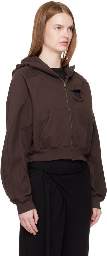 Sweatshirt Ottolinger Ottolinger Distressed Zip Hoodie Brun | 115-600415-02, 1