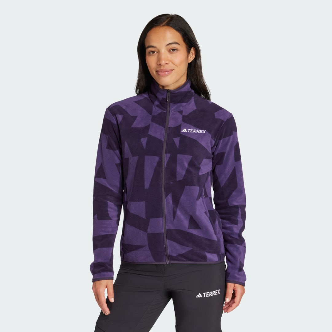 Jakke adidas Performance Terrex Multi Printed Full-Zip Fleece Jacket Lilla | JN0996, 0
