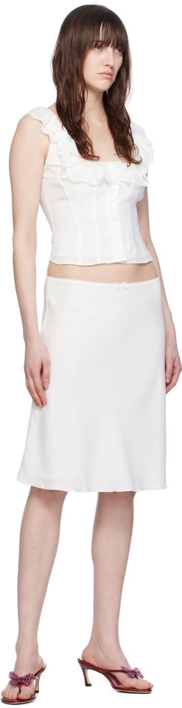 Nederdel GUIZIO Guizio Paloma Midi Skirt Hvid | C00304W016, 3