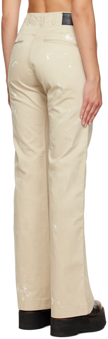 Bukser R13 R13 Jane Paint Splatter Trousers Beige | R13WR175-R258D, 2