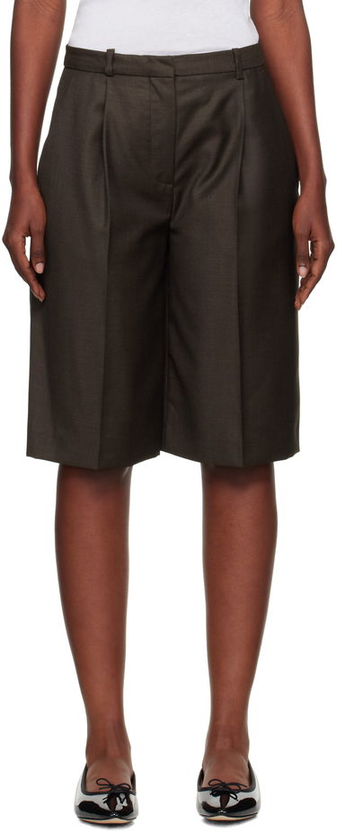 Shorts Loulou de Saison Loulou de Saison Adler Virgin Wool Bermuda Shorts Brun | ADLER, 0
