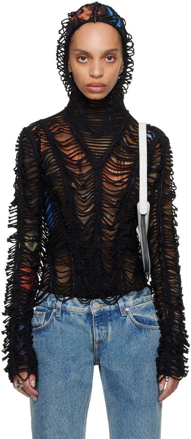 Sweatshirt Jean Paul Gaultier Shayne Oliver Edition 'The Slashed City' Hoodie Top Sort | 24/27-U-SW037-T551-60405030, 0