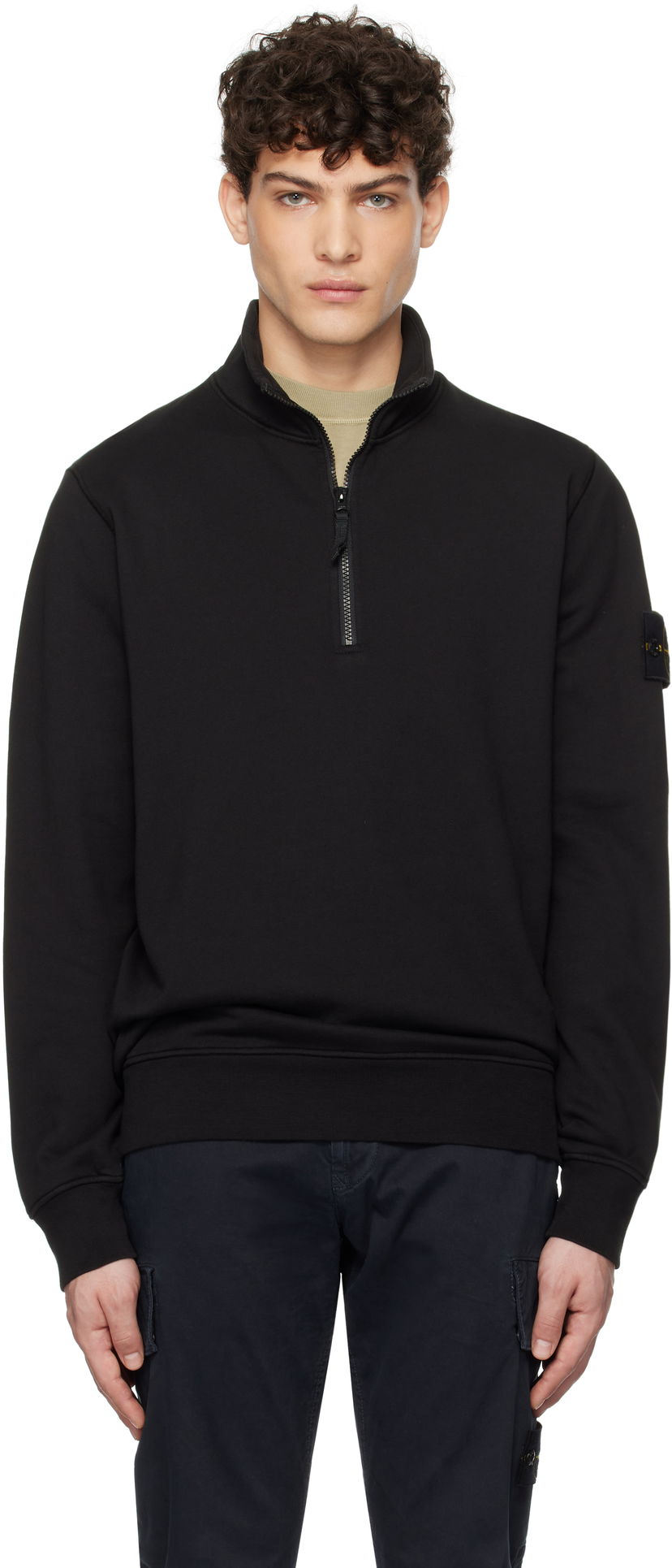 Sweatshirt Stone Island Fleece Sweatshirt Sort | K1S156100619S0051