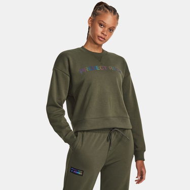 Sweatshirt Under Armour Crewneck Grøn | 1380195-390, 0