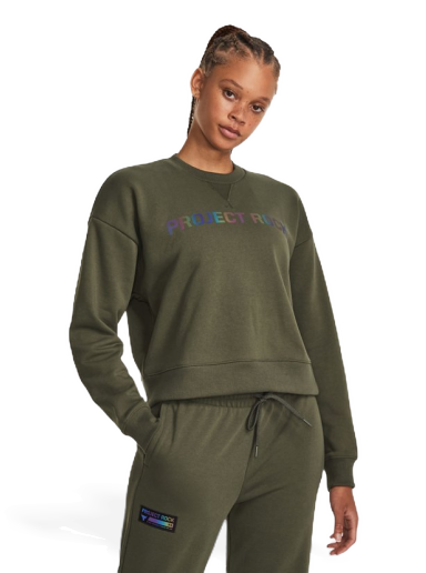 Sweatshirt Under Armour Crewneck Grøn | 1380195-390