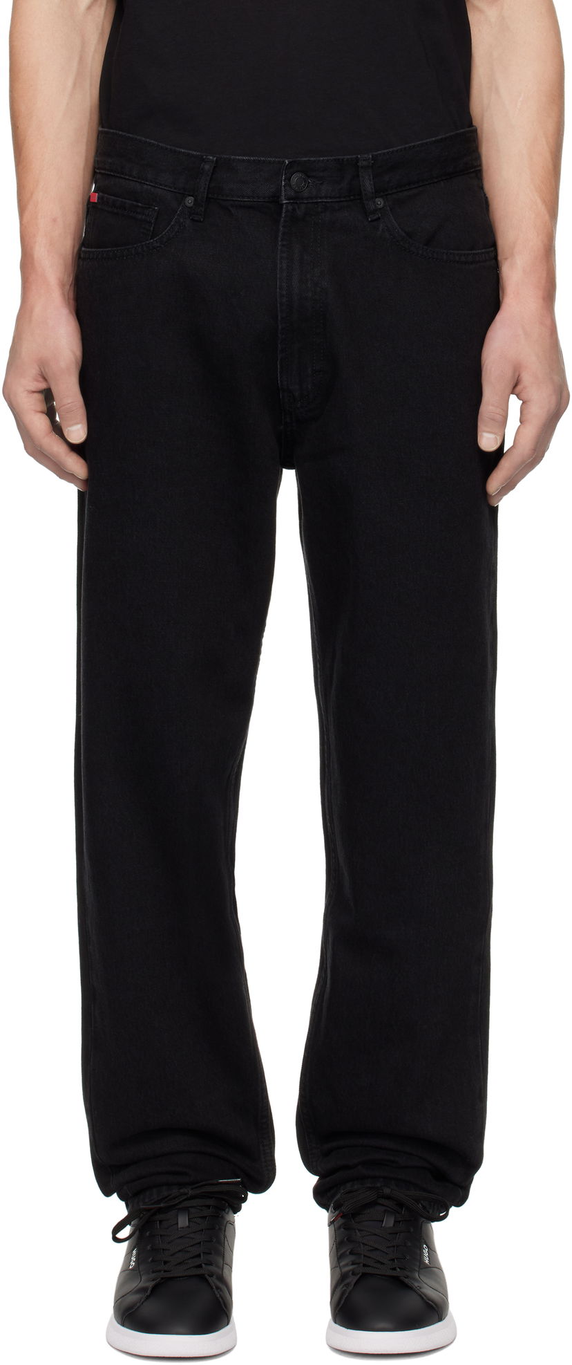 Jeans BOSS Hugo Tapered-Fit Jeans Sort | 50533590