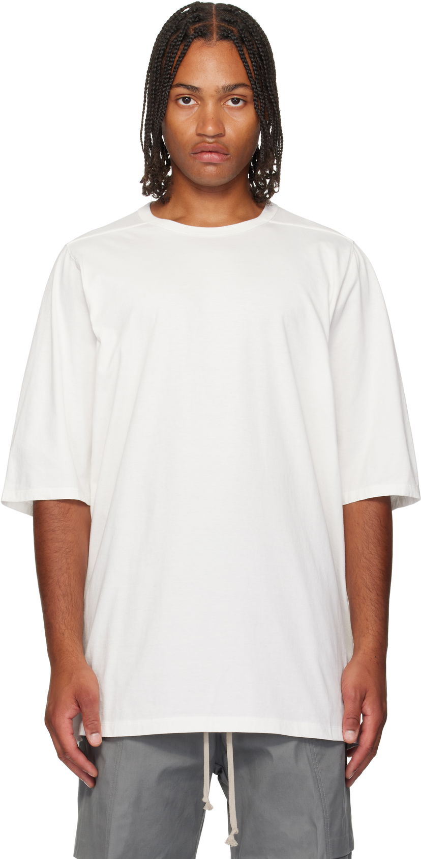 T-shirt Rick Owens Rick Owens Concordians Jumbo Short Sleeve T-Shirt Hvid | RU02E1274 JA
