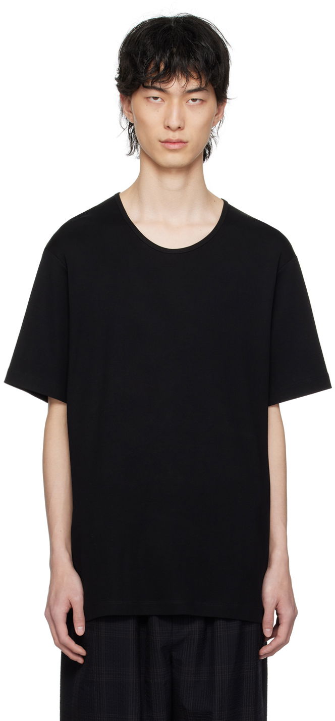 T-shirt LEMAIRE LEMAIRE Rib Knit T-Shirt Sort | TO1109 LJ1016, 0