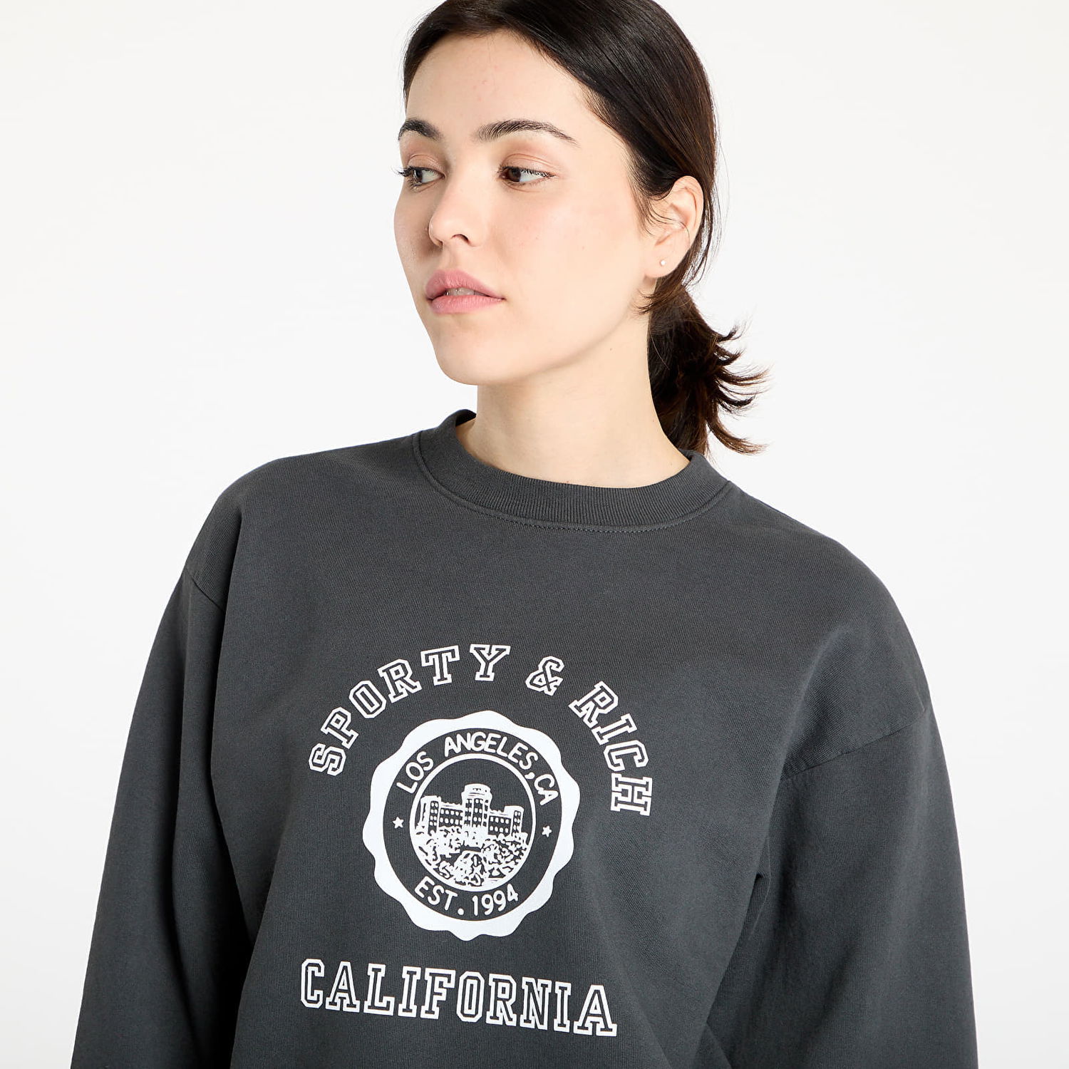 Sweatshirt Sporty & Rich Sporty & Rich California Emblem Crewneck Sweatshirt Grå | ST071622508BA02, 1