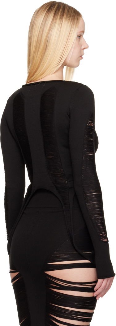 T-shirt Rick Owens Rick Owens Hollywood Anja Long Sleeve T-Shirt Sort | RO01E7616 KGRIDM, 2