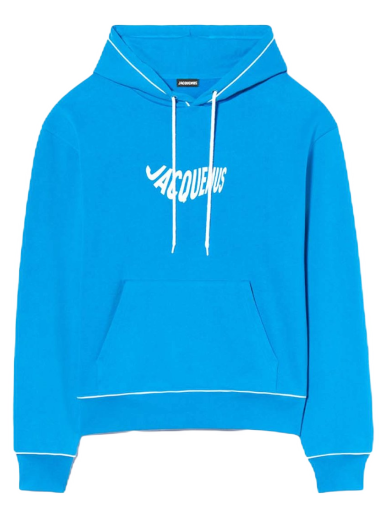 Sweatshirt Jacquemus Le Vague Print Wave Blå | 225JS033-2210 3BK