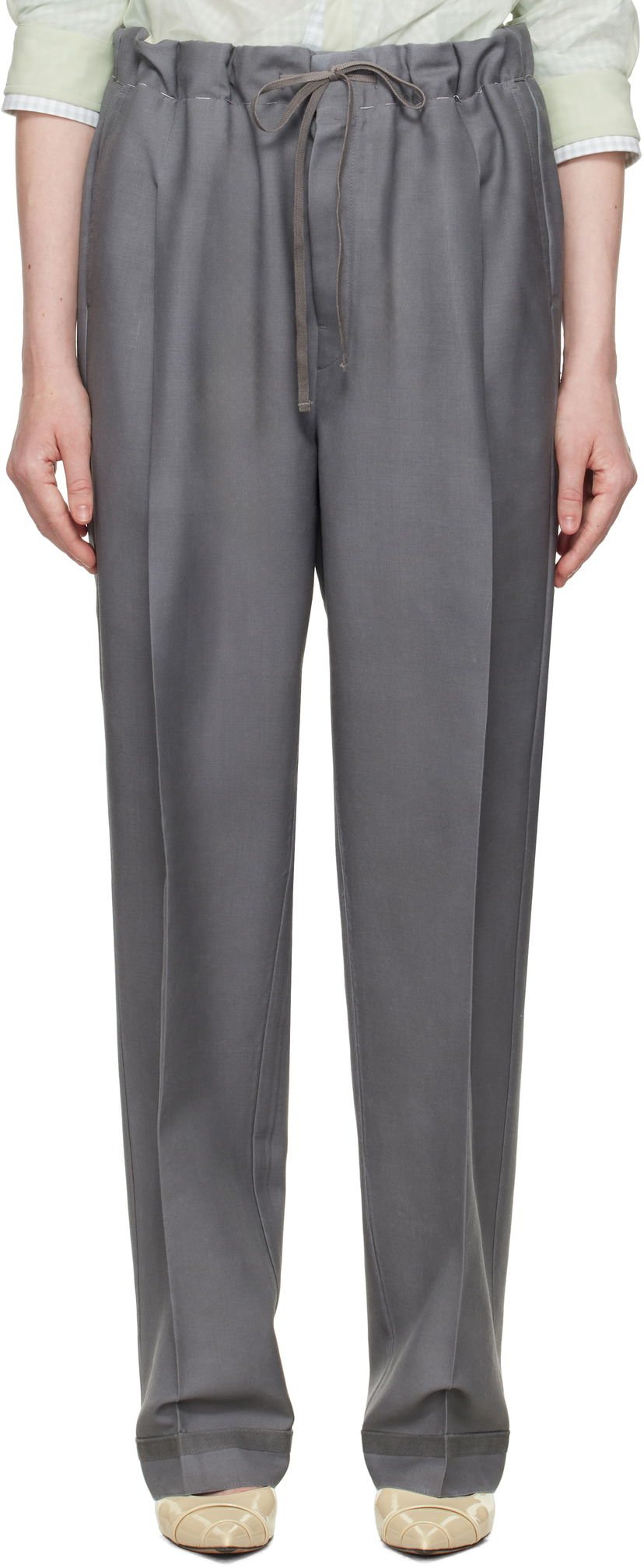 Bukser Maison Margiela Maison Margiela Mohair Trousers Grå | S51KA0572 M35301