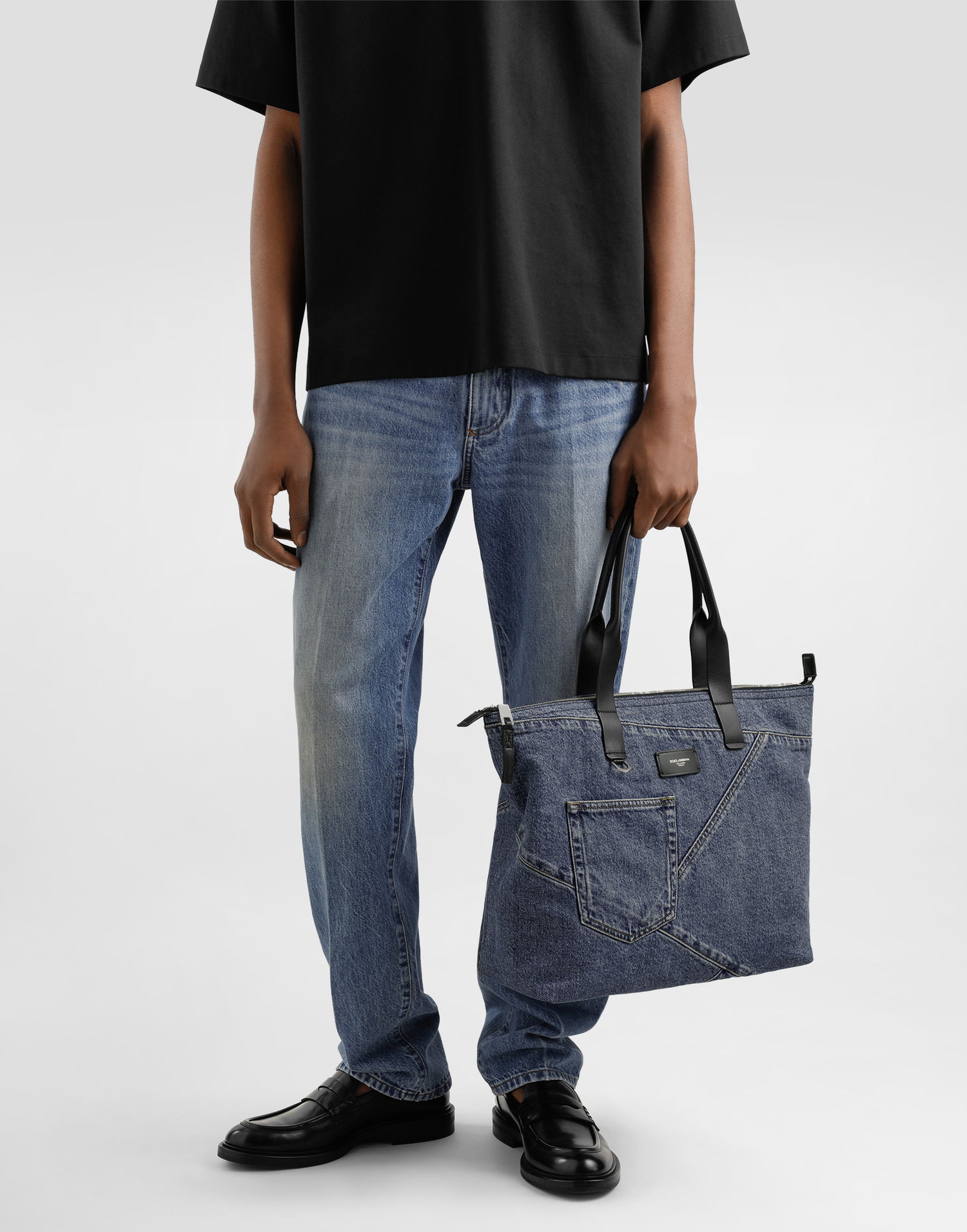 Mulepose Dolce & Gabbana Patchwork Denim Shopper Tote Bag Blå | BM2375AQ76089853, 1