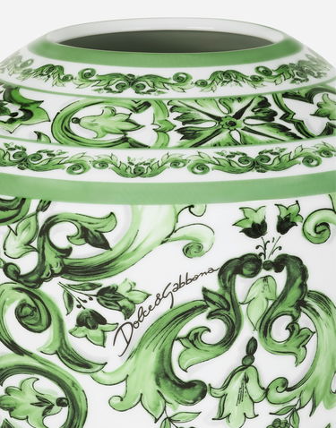 Home decor Dolce & Gabbana Dolce & Gabbana Large Amphora Porcelain Vase Grøn | TCC198TCAMZUV011, 2