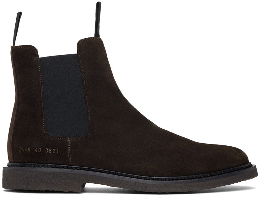 Tøj Common Projects Common Projects Classic Waxed Suede Chelsea Boots Brun | ARTICLE 2446
