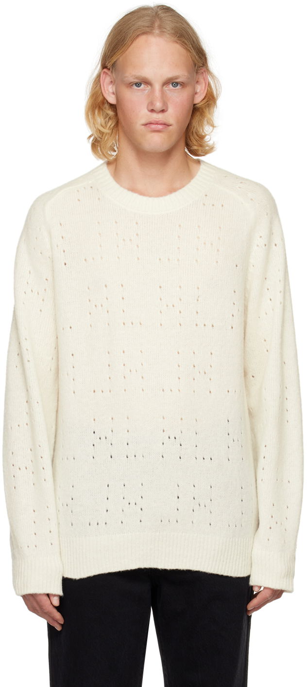Sweater Helmut Lang Crewneck Knit Sweater Hvid | M10HM702