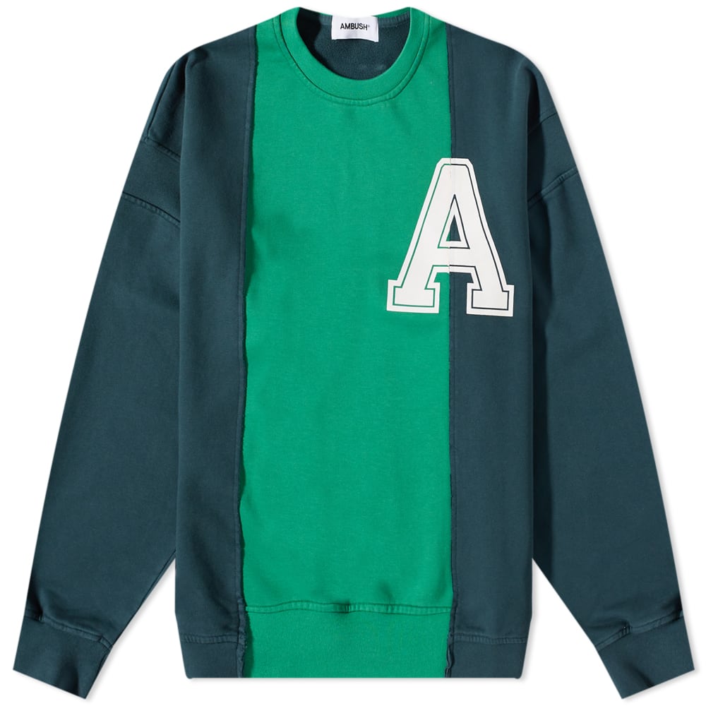 Sweater Ambush Varsity Crewneck Grøn | BMBA026F22FLE0014802, 0