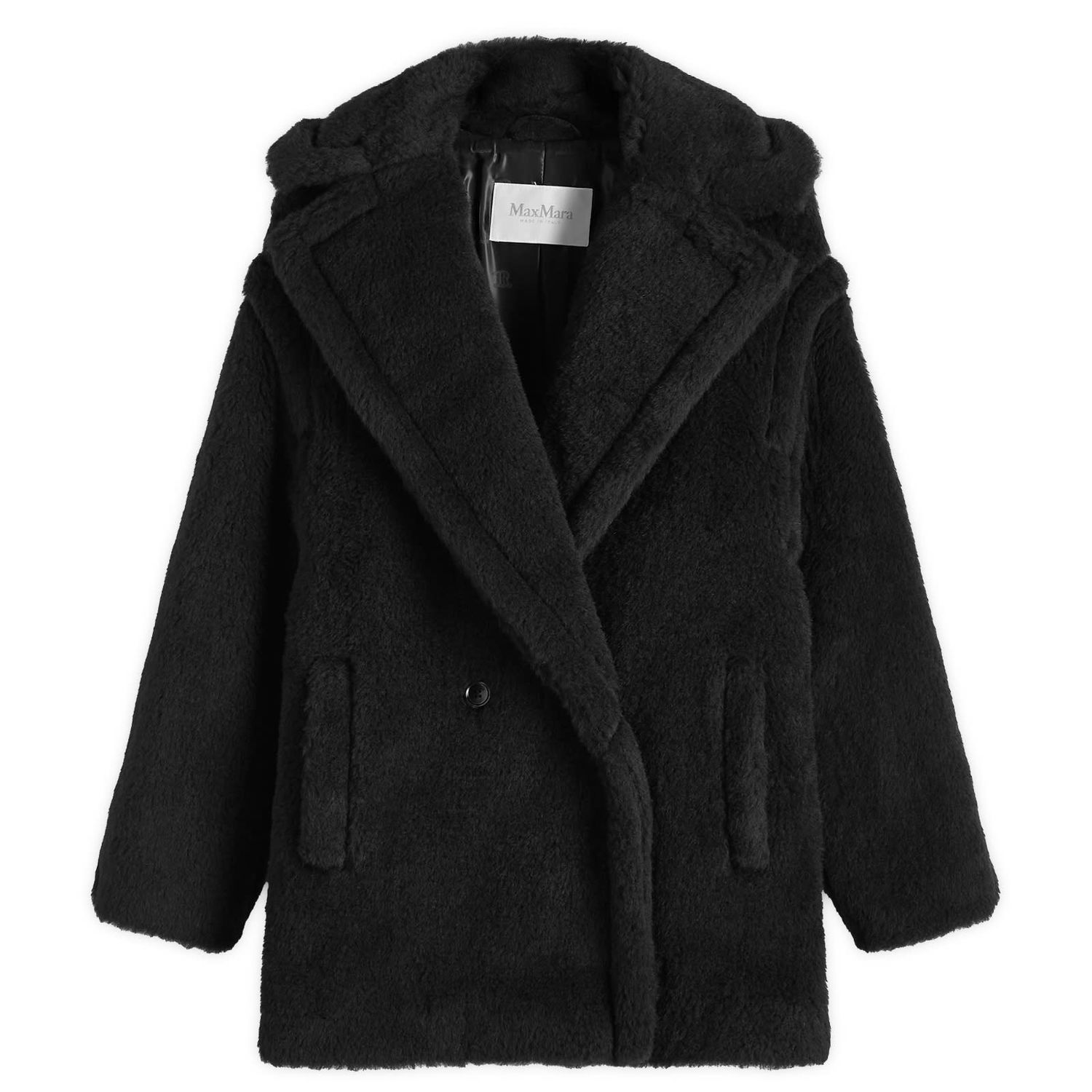Frakker Max Mara Max Mara Women's Fuxia Oversized Fluffy Coat Sort | 2511081041600-Black, 1