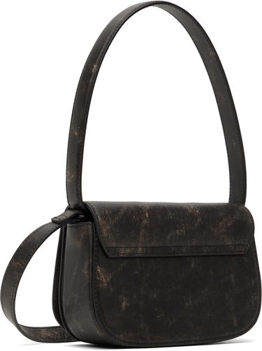 Håndtaske Diesel Distressed Leather Shoulder Bag Sort | X08396 P0743, 2