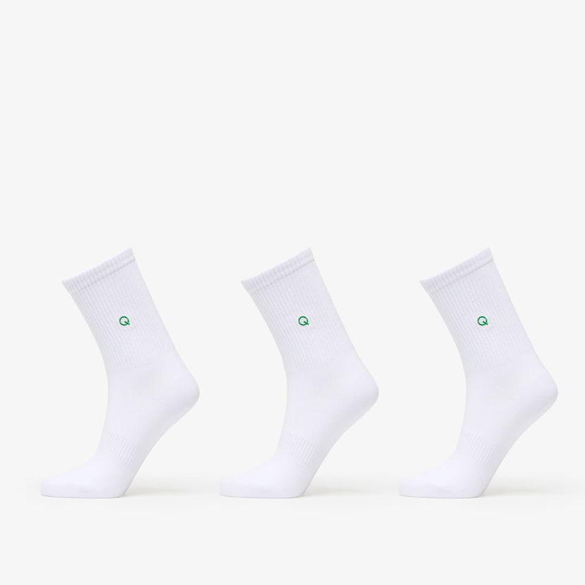 Sokker Queens Essential Short Crew Socks 3-Pack Hvid | QNS_063