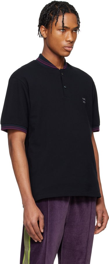 Polo skjorte Needles Needles Shawl Collar Polo Sort | QV354, 1