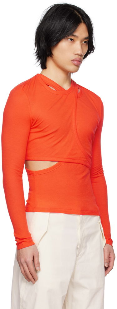 T-shirt Dion Lee Modular Cutout Long Sleeve T-Shirt Hvid | C3102R23, 4