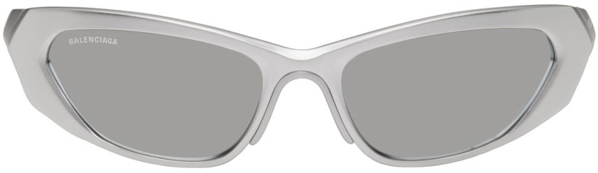 Solbriller Balenciaga Silver Oval Grå | BB0181S, 0