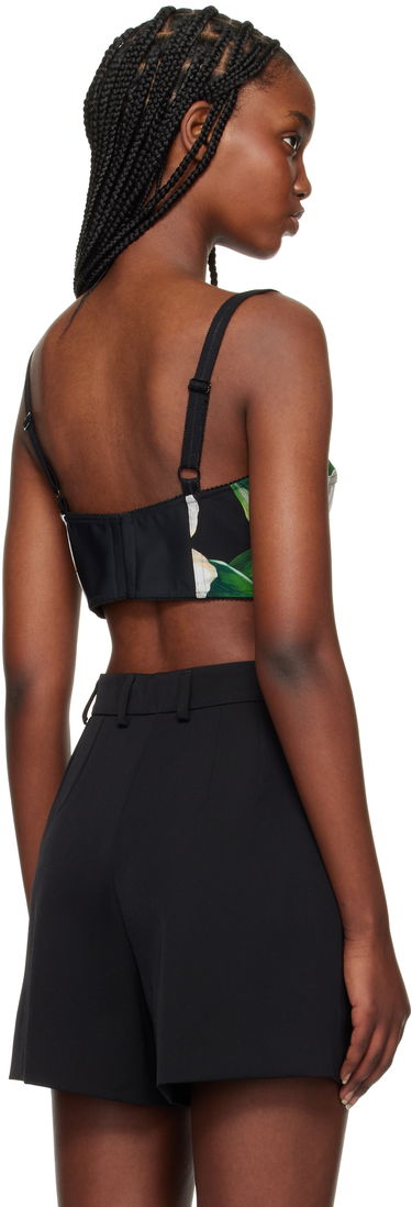 Crop top Dolce & Gabbana Dolce&Gabbana Gardenia Print Crop Tank Top Sort | F7T18T FSSK2, 2