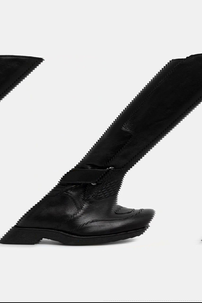 Sneakers og sko Maison Margiela High-Cut Leather Biker Boots Sort | SH3WW0006.P7431.T8013, 1