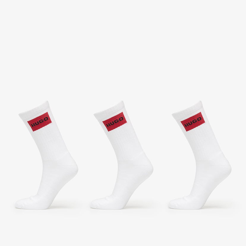 Undertøj og sokker BOSS Hugo Men-H-3-Pack Qs Rib Label Cc White Hvid | 50531515-100
