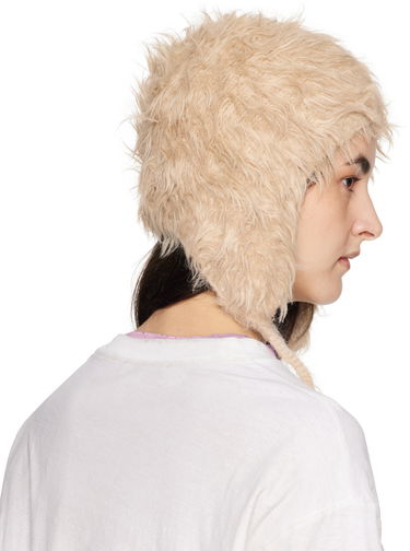 Hat Acne Studios Acne Studios Fluffy Beanie Beige | C40395-, 4