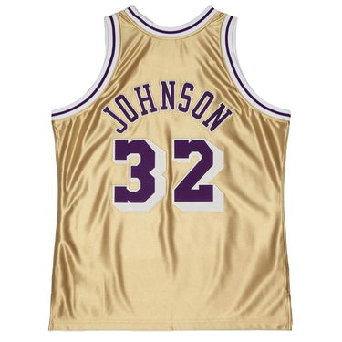 Jersey Mitchell & Ness Los Angeles Lakers Magic Johnson 75th Gold Swingman Jersey Metalisk | SMJY4398-LAL84EJHGOLD, 1