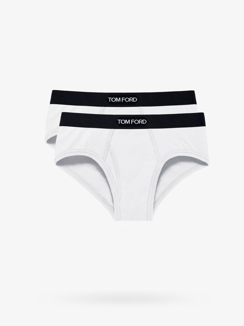 Boksere Tom Ford TOM FORD Men's Underwear Briefs 2-Pack Hvid | T4XC11040100