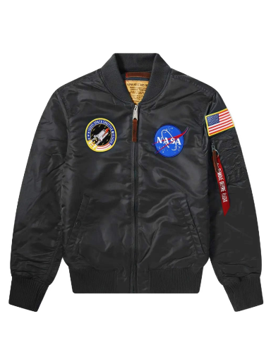 Bomberjakke Alpha Industries MA-1 VF NASA Jacket Sort | 166107-03