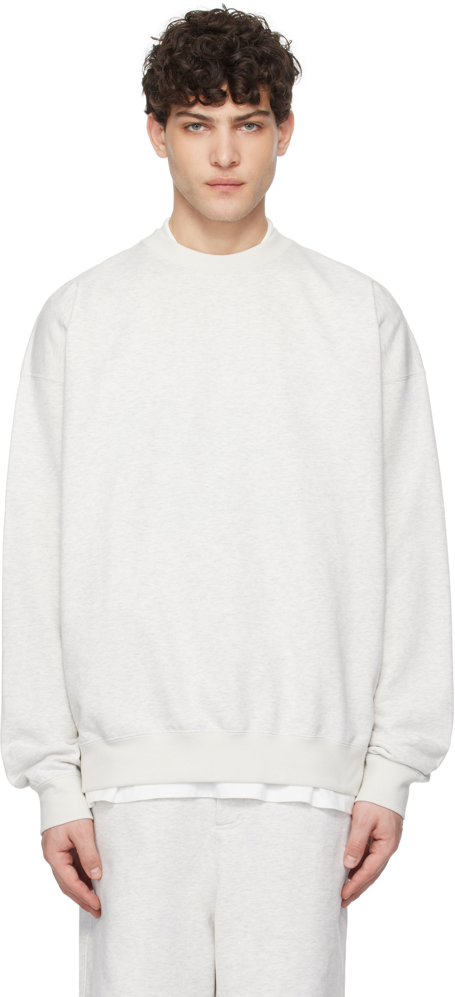 Sweatshirt Y-3 Y-3 French Terry Crew Sweatshirt Grå | JM7874, 0