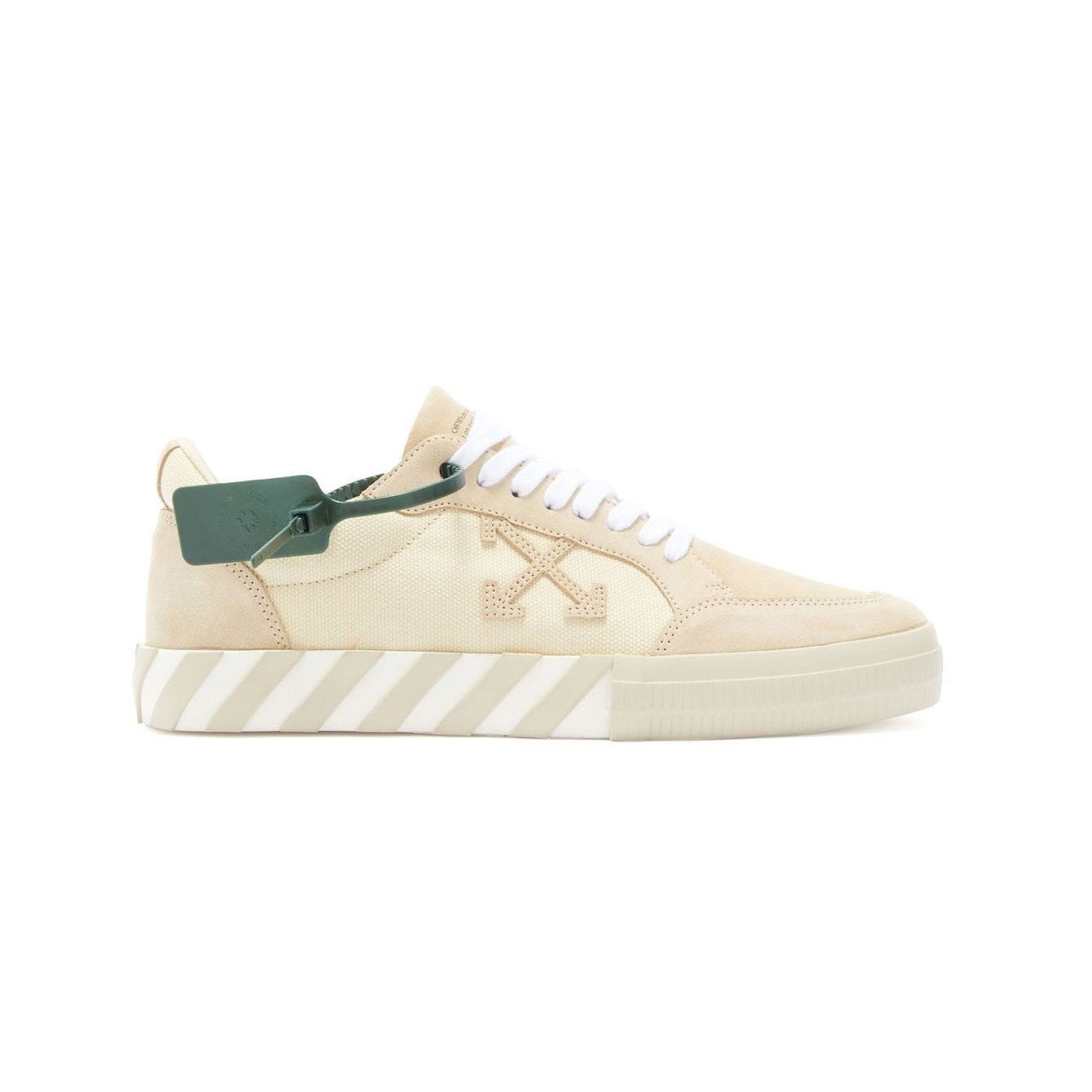 Sneakers og sko Off-White Low Vulcanised Canvas Suede Sneaker Beige | OMIA085S22LEA0016161, 0